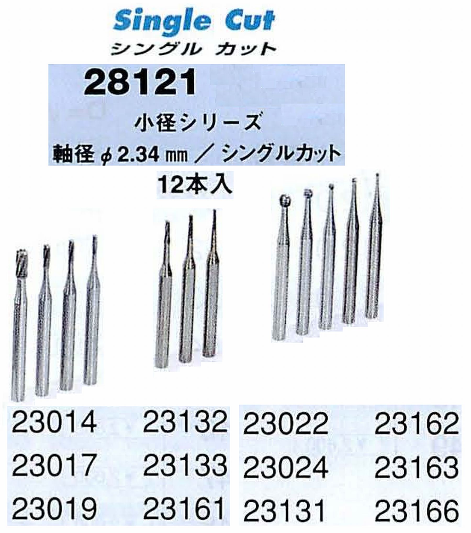 ナカニシ/NAKANISHI 超硬カッター アソートセット 軸径(シャンク)φ2.34mm 28121