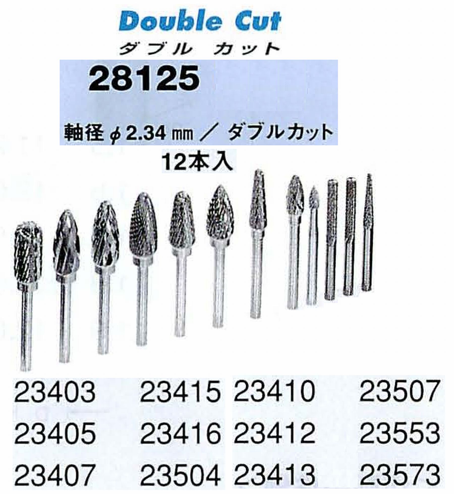 ナカニシ/NAKANISHI 超硬カッター アソートセット 軸径(シャンク)φ2.34mm 28125