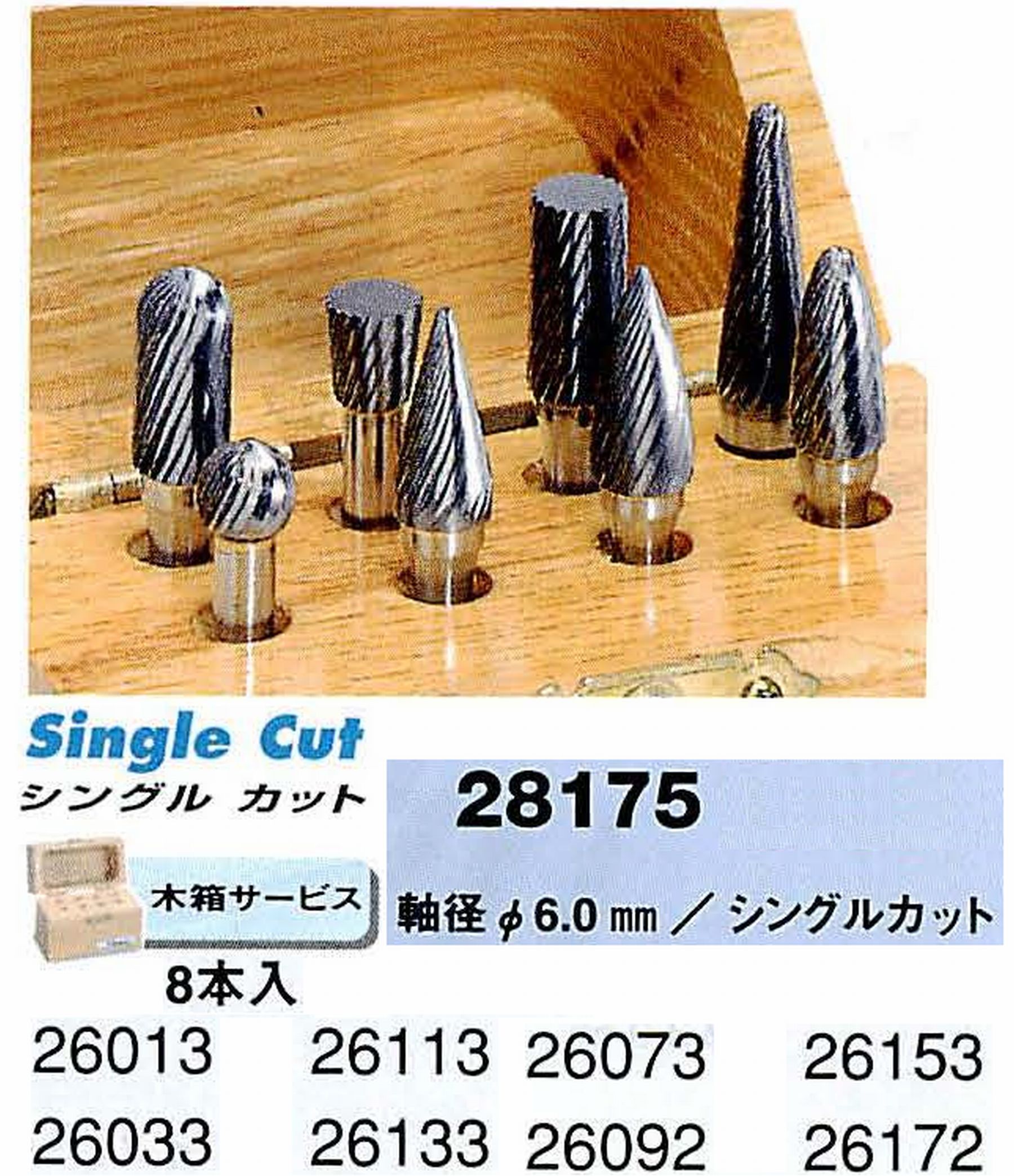 ナカニシ/NAKANISHI 超硬カッター アソートセット 軸径(シャンク)φ6.0mm 28175