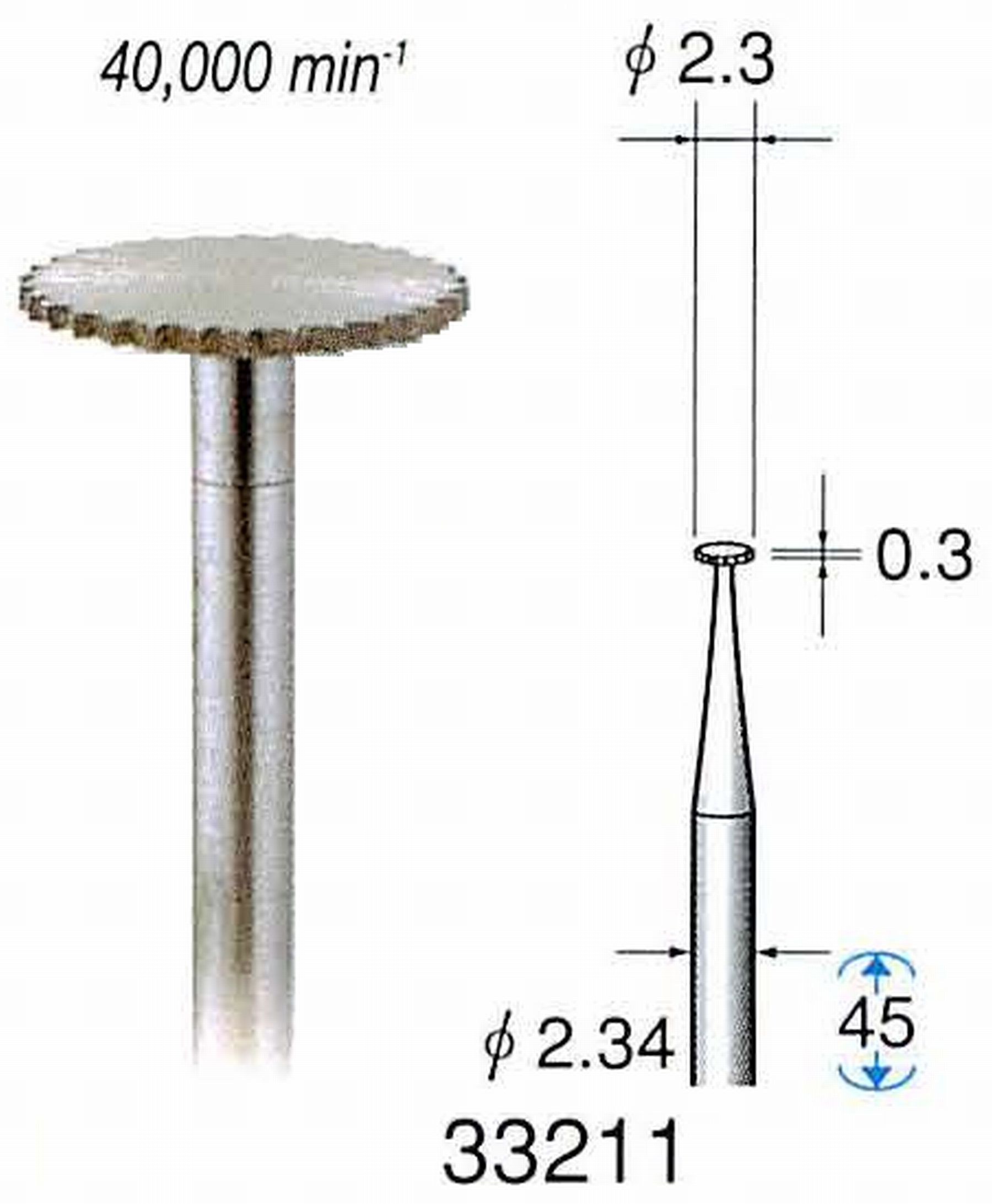ナカニシ/NAKANISHI 精密スチールカッター 軸径(シャンク)φ2.34mm 33211