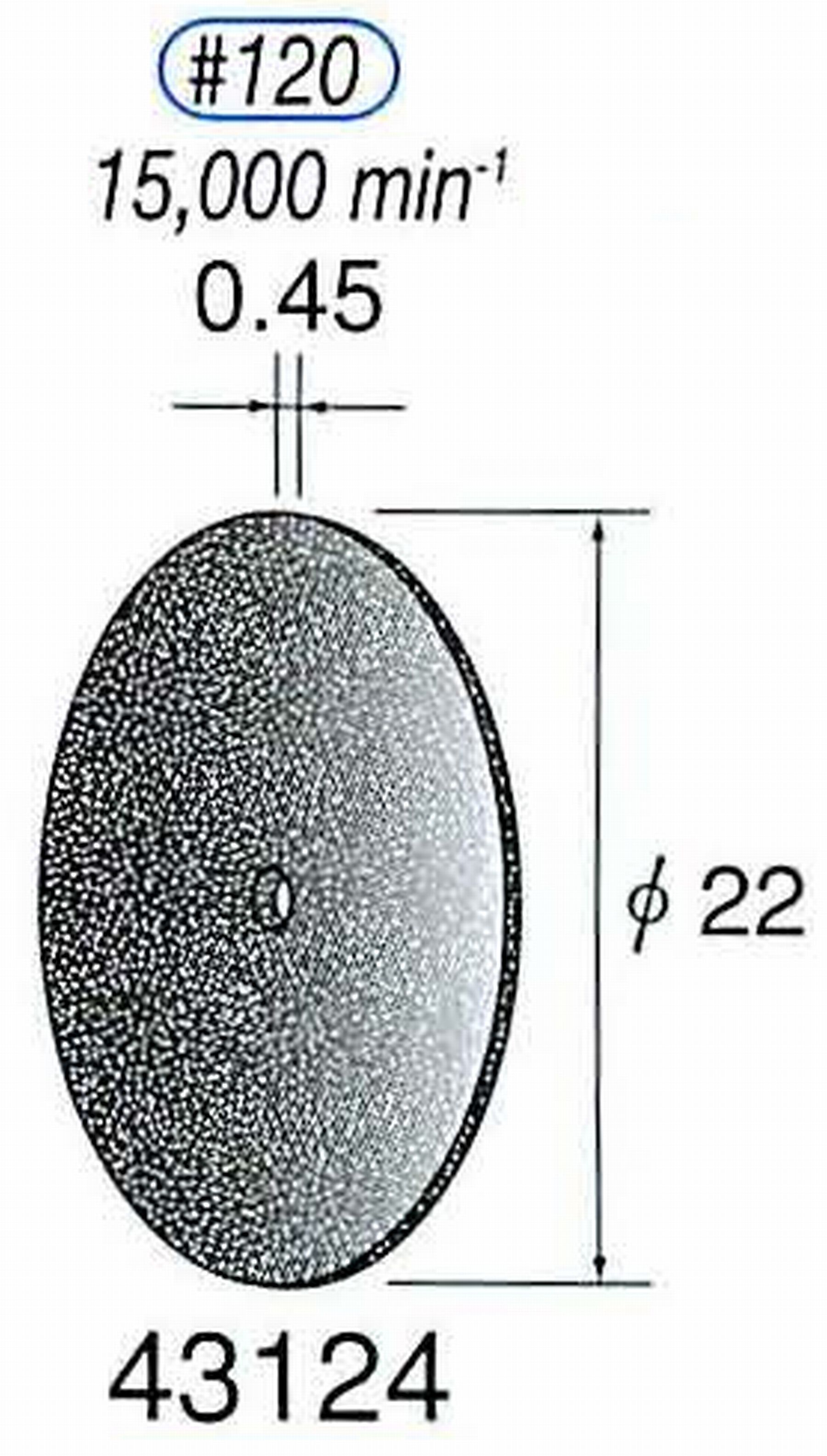 ナカニシ/NAKANISHI カッティング砥石ディスク(GC砥粒) 中心穴系φ1.8mm 43124