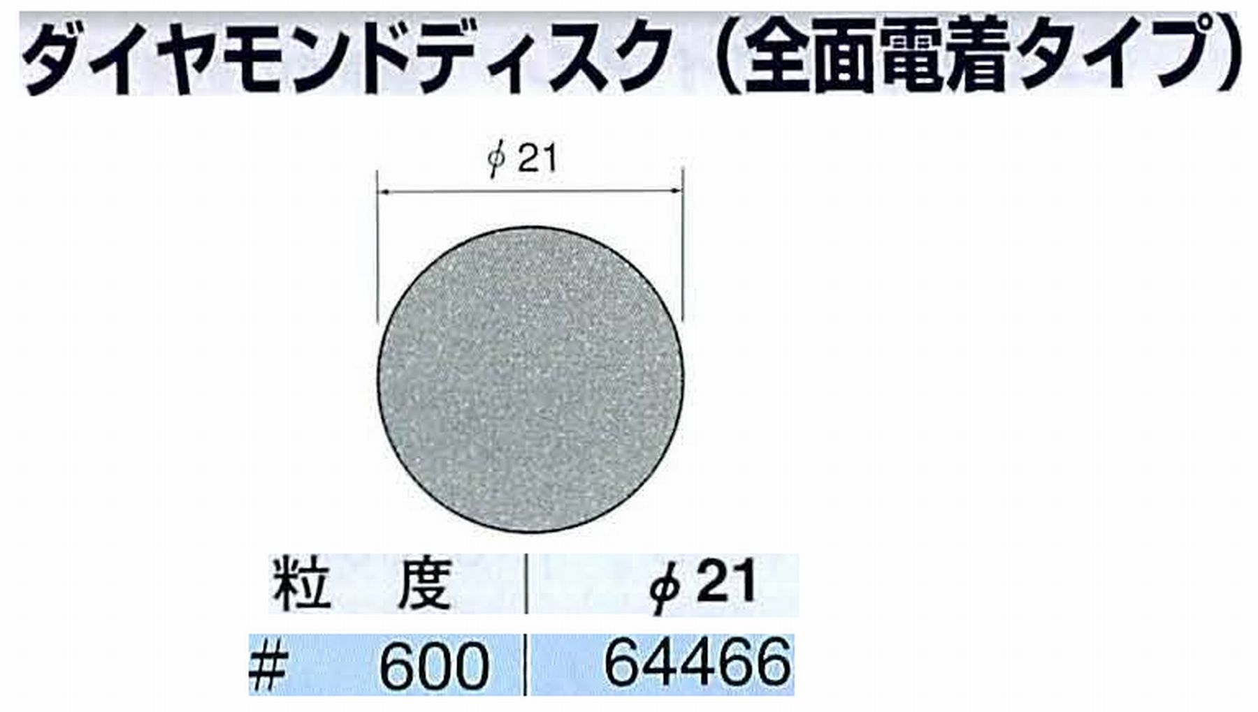 ナカニシ/NAKANISHI アングルグラインダ(電動・エアー) アングルアタッチメント専用工具 ダイヤモンドディスク(全面電着タイプ) 64466