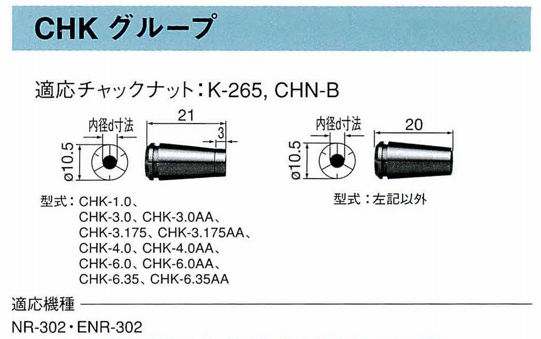 ナカニシ/NAKANISHI コレットチャック コード番号 91540 型式 CHK-4.0 